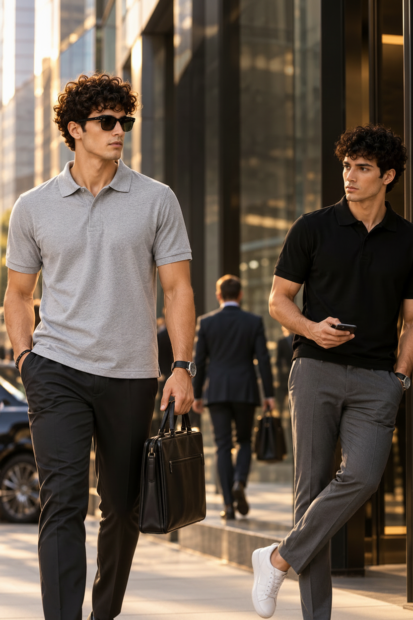 Pack of 2 Polo T-Shirts for Men - Image 1