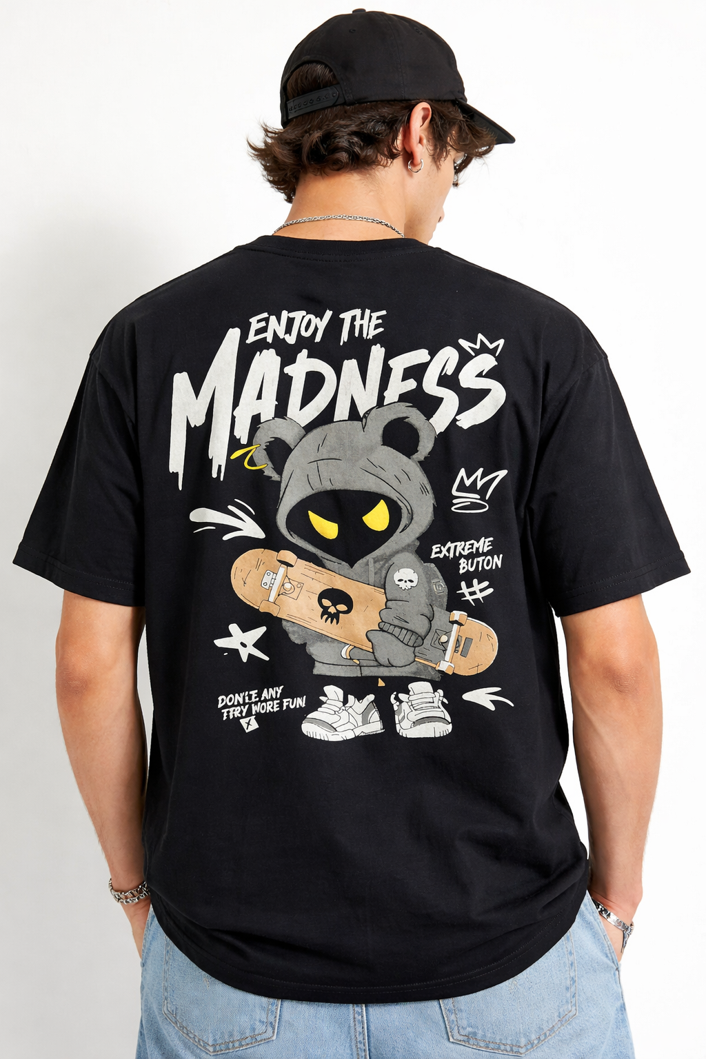 Backprint T-Shirt for Men Black, Grey at Rs 299 | MavinClub