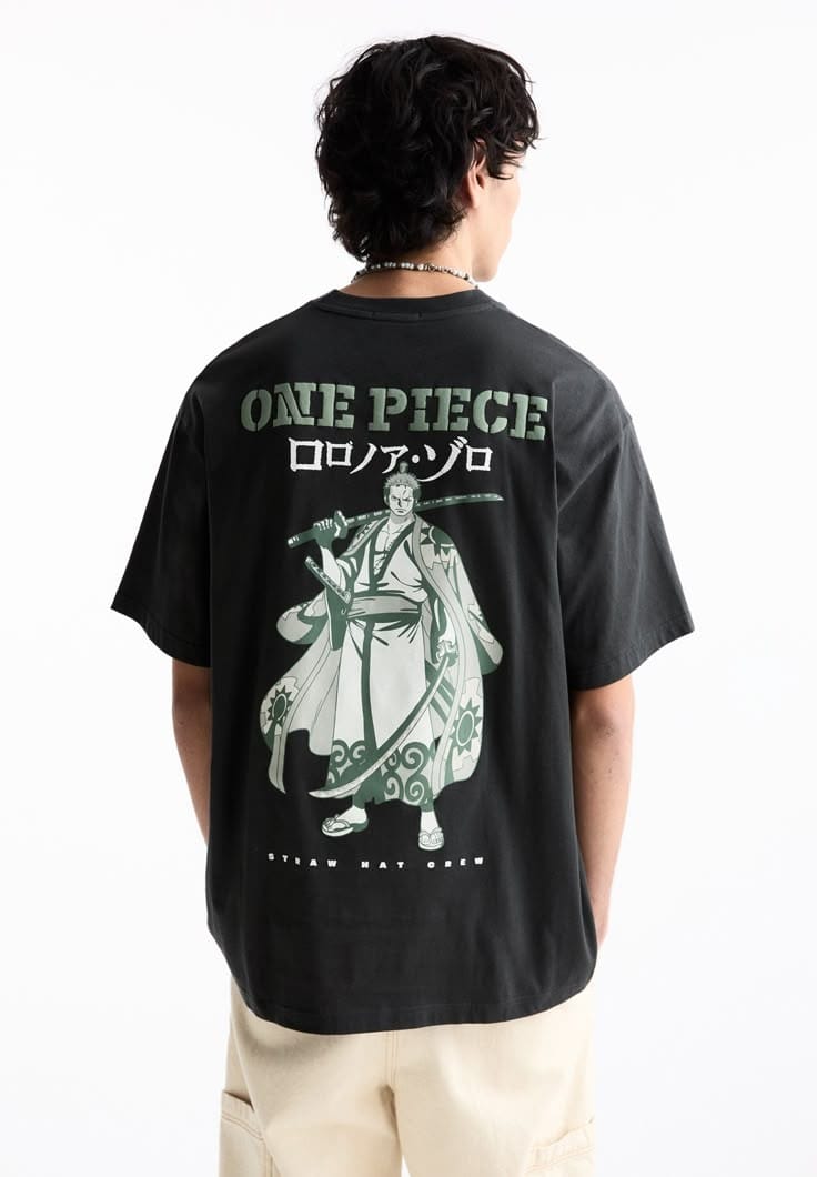 Crazybee backprint T-shirt- Black one Piece