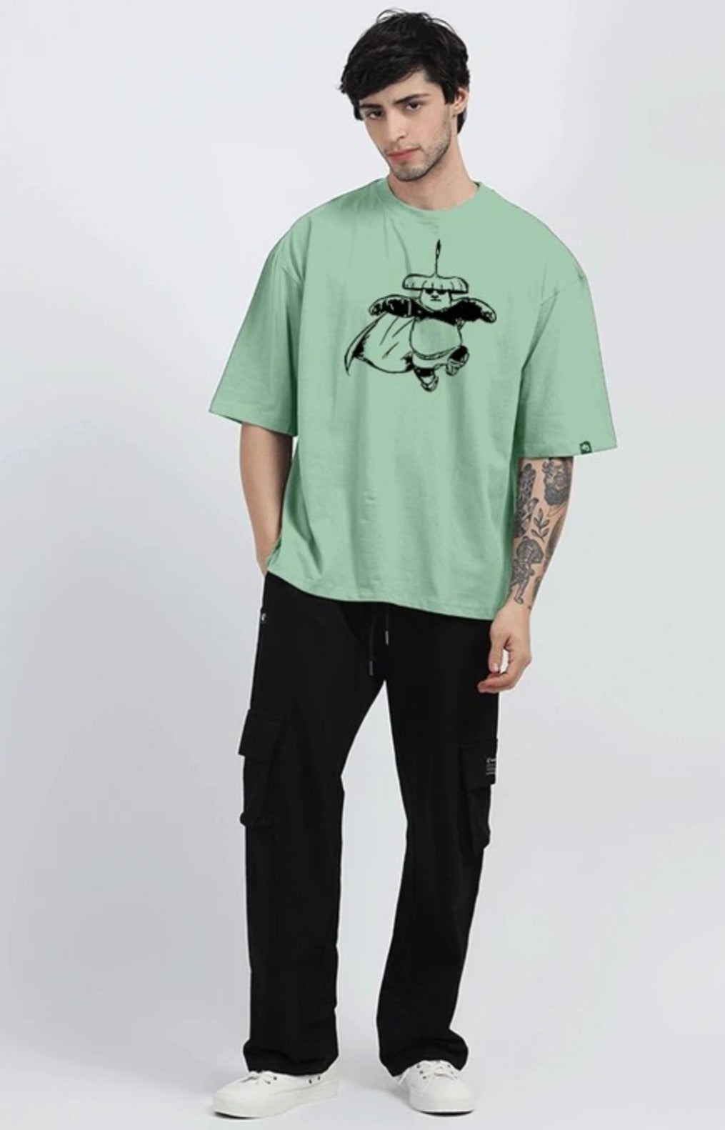Crazybee Cotton Tshirt >>> Green-KunFu-Panda