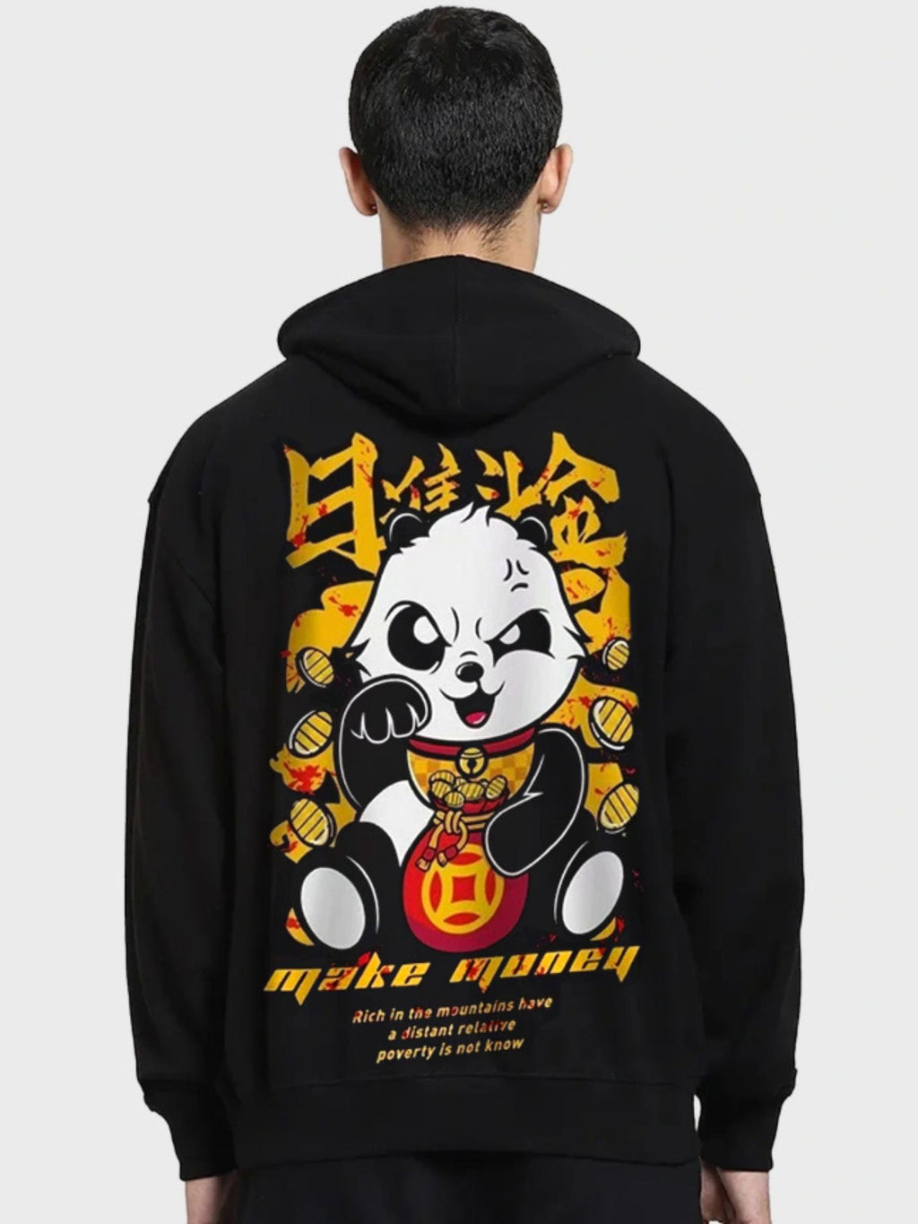 Mens Backprinted Hoodie- RedPanda Hoodie