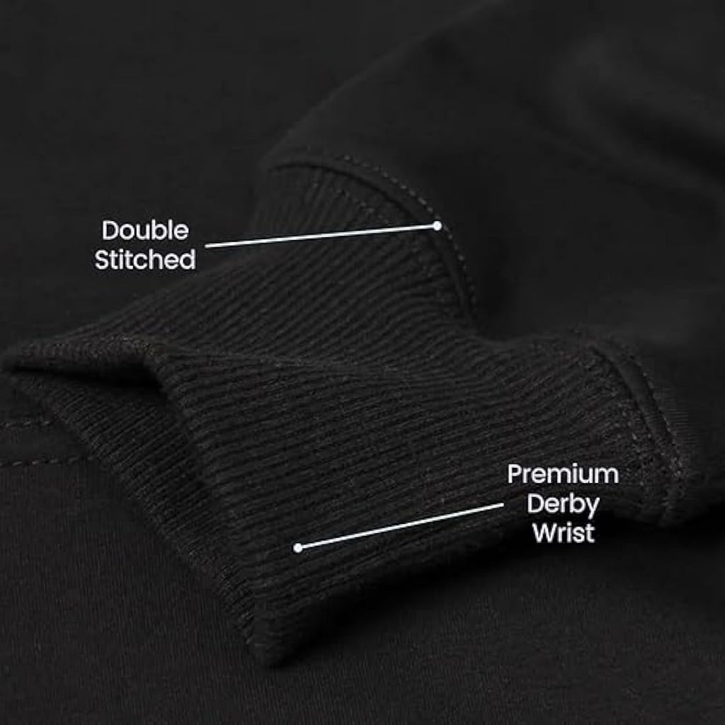 CrazyBee Back Print <> Black One Piece Sweatshirt