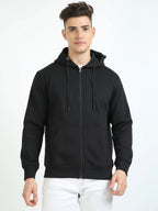 Crazybee<> Zipper BLACK Hoodie