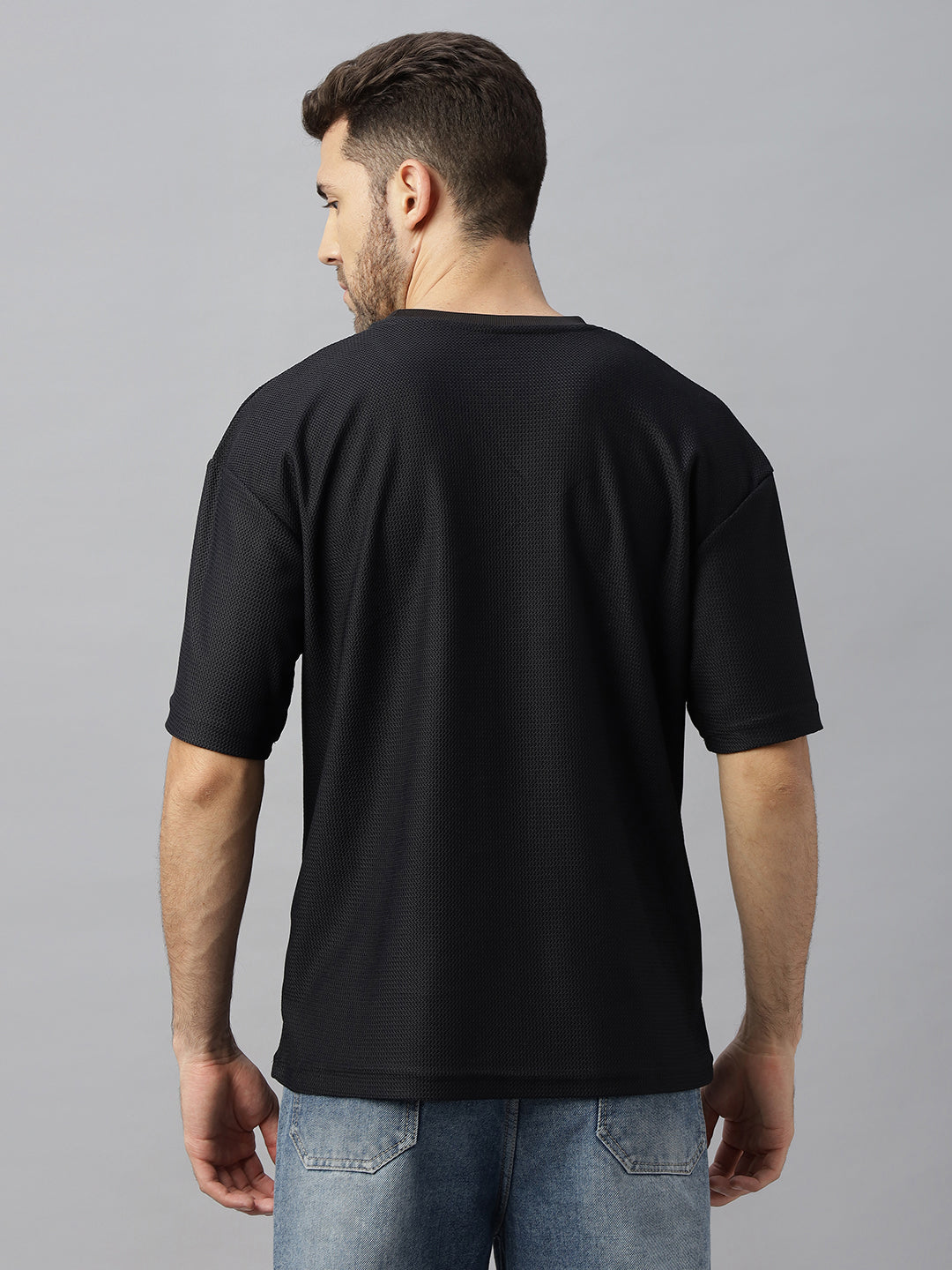 Oversize tshirt for Men Criss Cross Texture - Crazybee