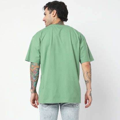 Pack of 3 Plain tees> (Green,Off-white, Black)