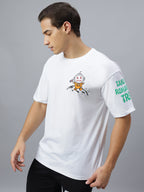 CRAZYBEE White Oversize T-shirt-ROMANTIC TRIP