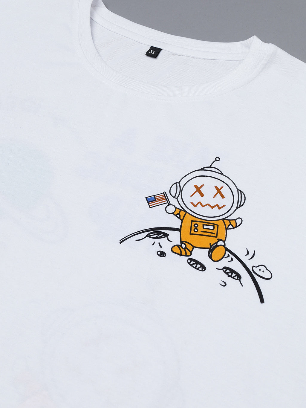 CRAZYBEE White Oversize T-shirt-ROMANTIC TRIP