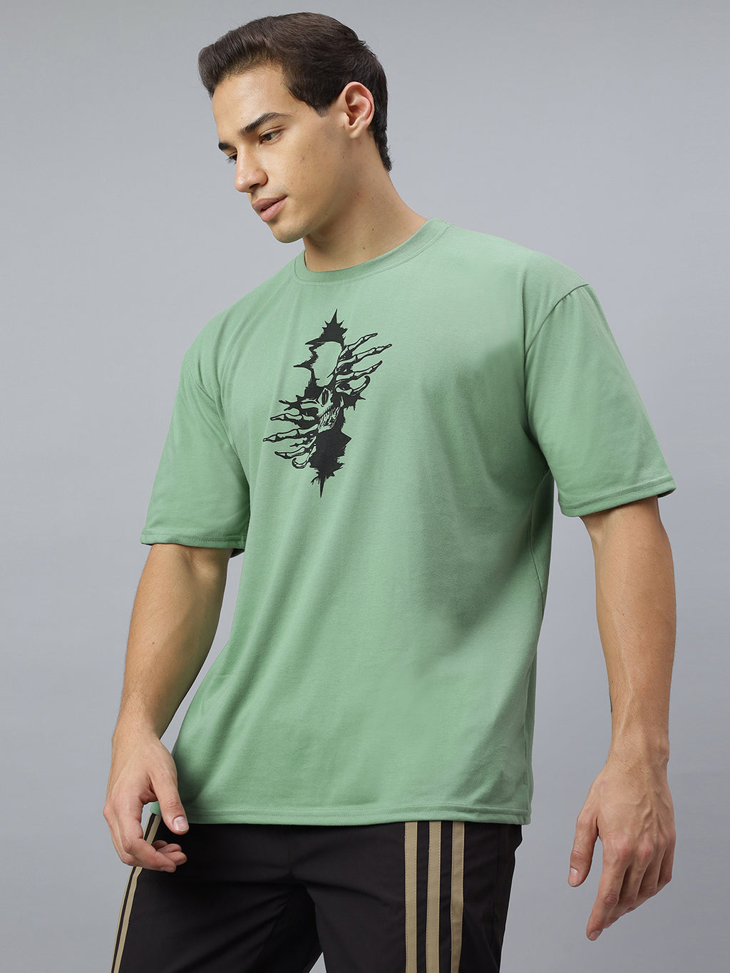 Crazybee Oversize Back print T-shirt : Demon