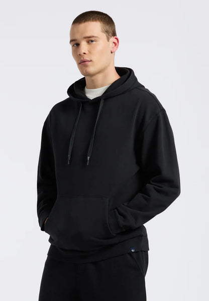Crazybee  Fleece Hoodie For men > Plain Black Hoodie