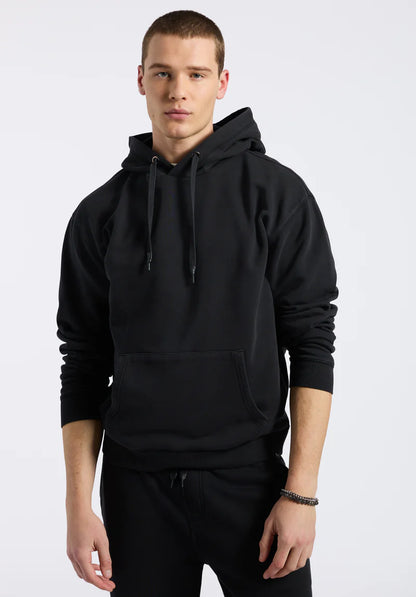 Crazybee  Fleece Hoodie For men > Plain Black Hoodie