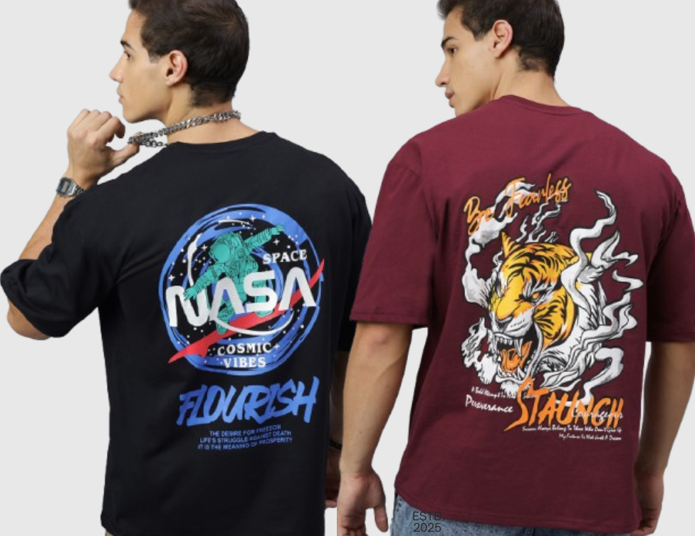 Maroon, Blue t-shirt for men - MavinClub Crazybee