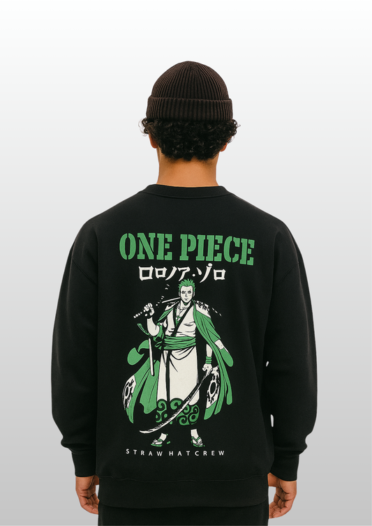 CrazyBee Back Print <> Black One Piece Sweatshirt