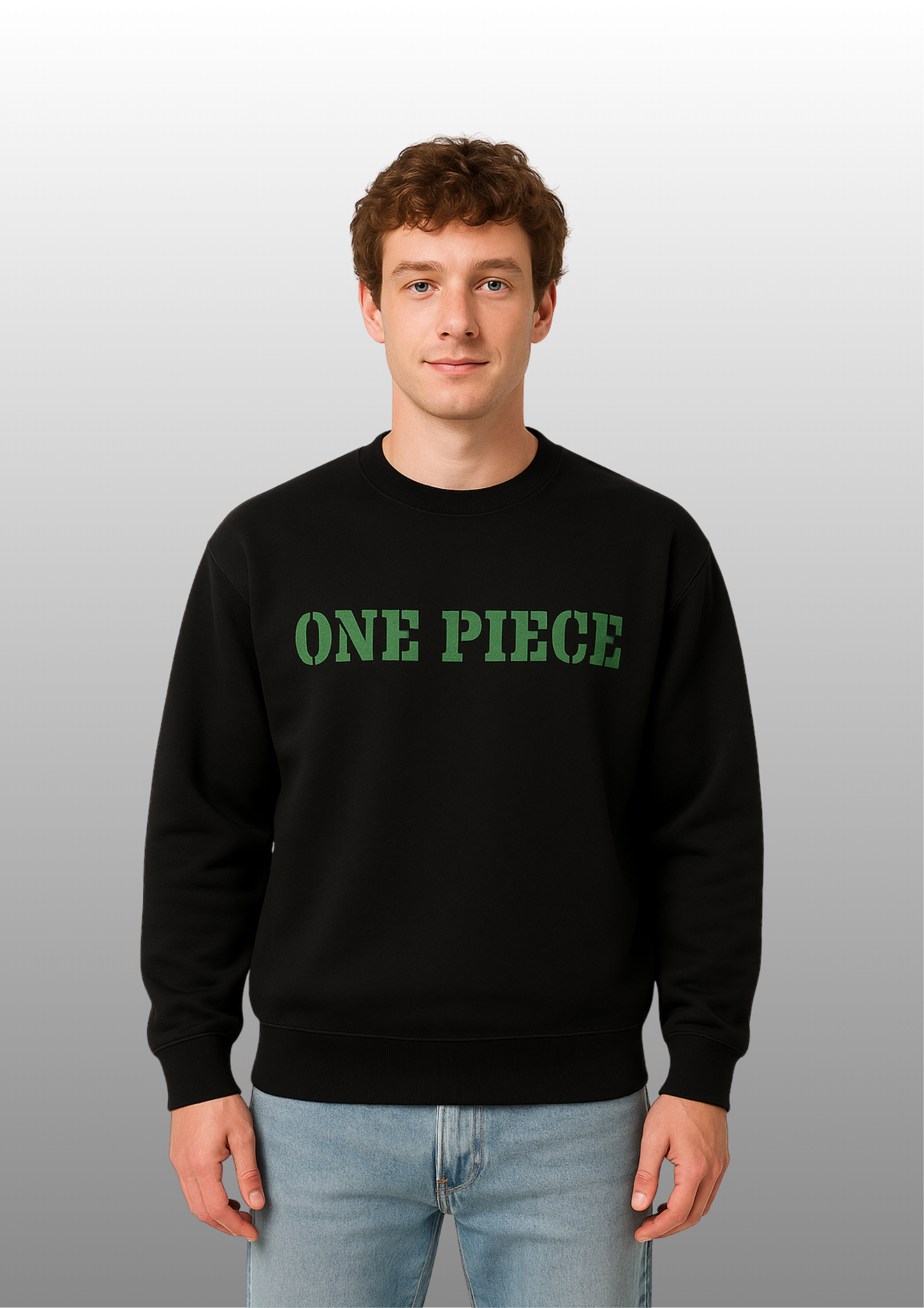 CrazyBee Back Print <> Black One Piece Sweatshirt