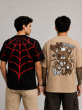 Pack of 2 Tshirt <> Blk_Spider & Bei_Smile