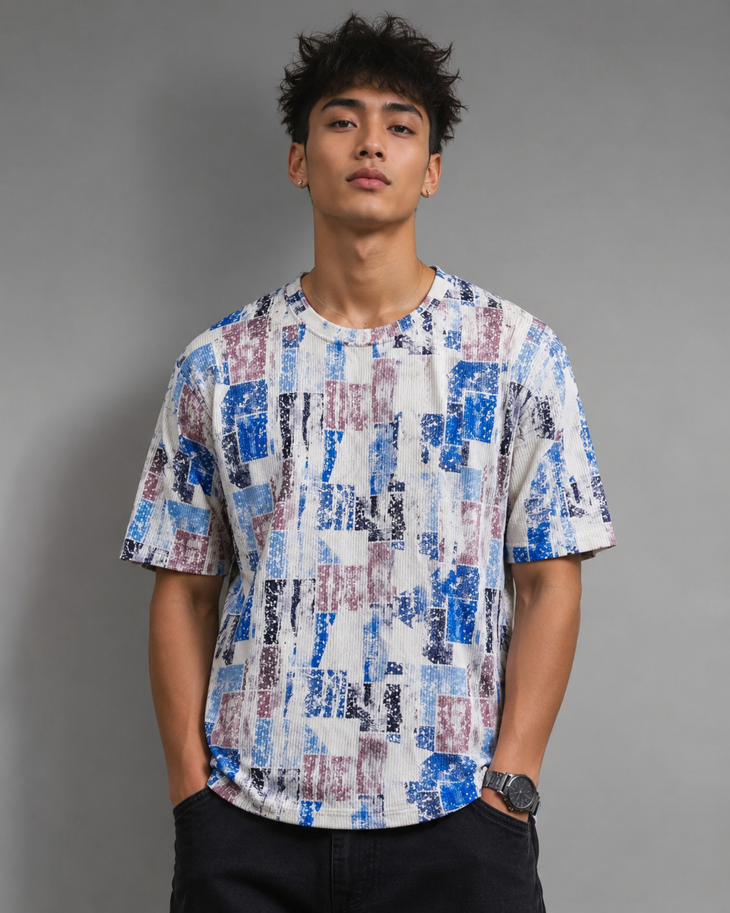Cotton Rib <> BLUE RETRO PATCH
