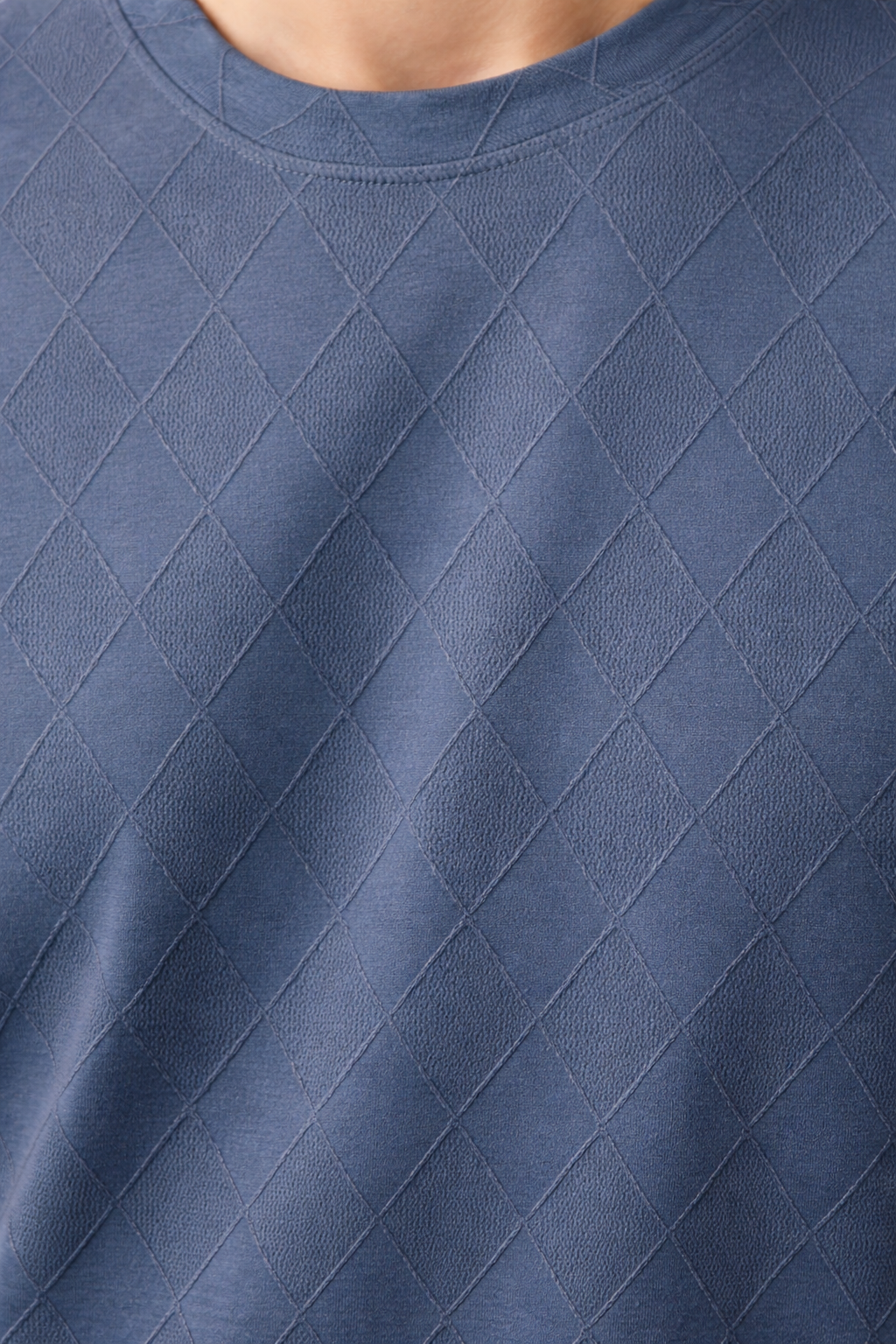 Crazybee T-shirt <> Diamond Texture_Blue