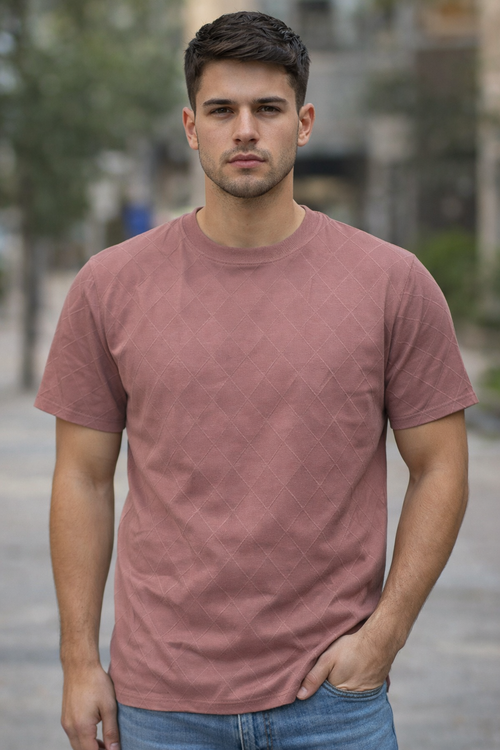 Pink t-shirt for men - MavinClub Crazybee