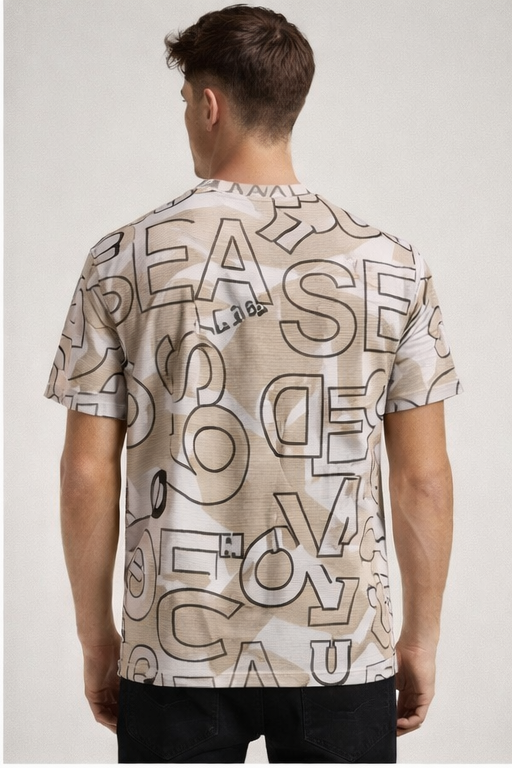 Beige t-shirt for men - MavinClub Crazybee