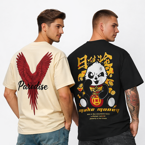 Pack of 2 Off White, White, Red t-shirts combo for men - MavinClub