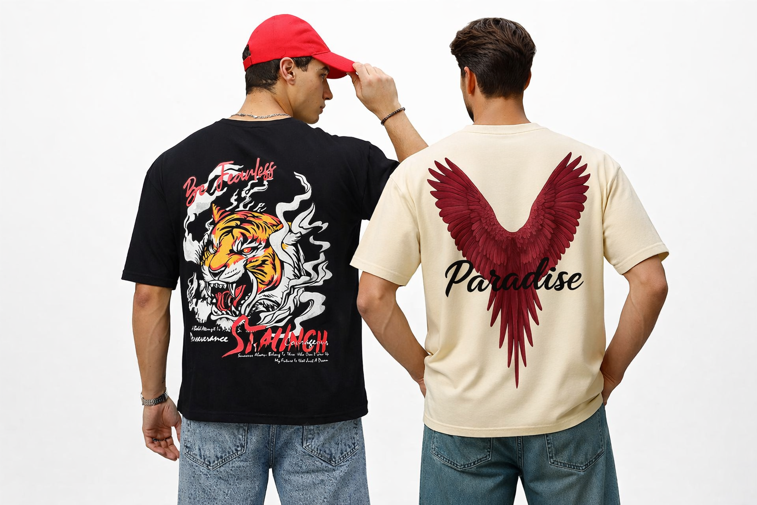 PACK OF 2 <> Paradise (ow) + Be Fearless Blk