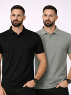 Pack Of 2 Polo <> Black & Grey