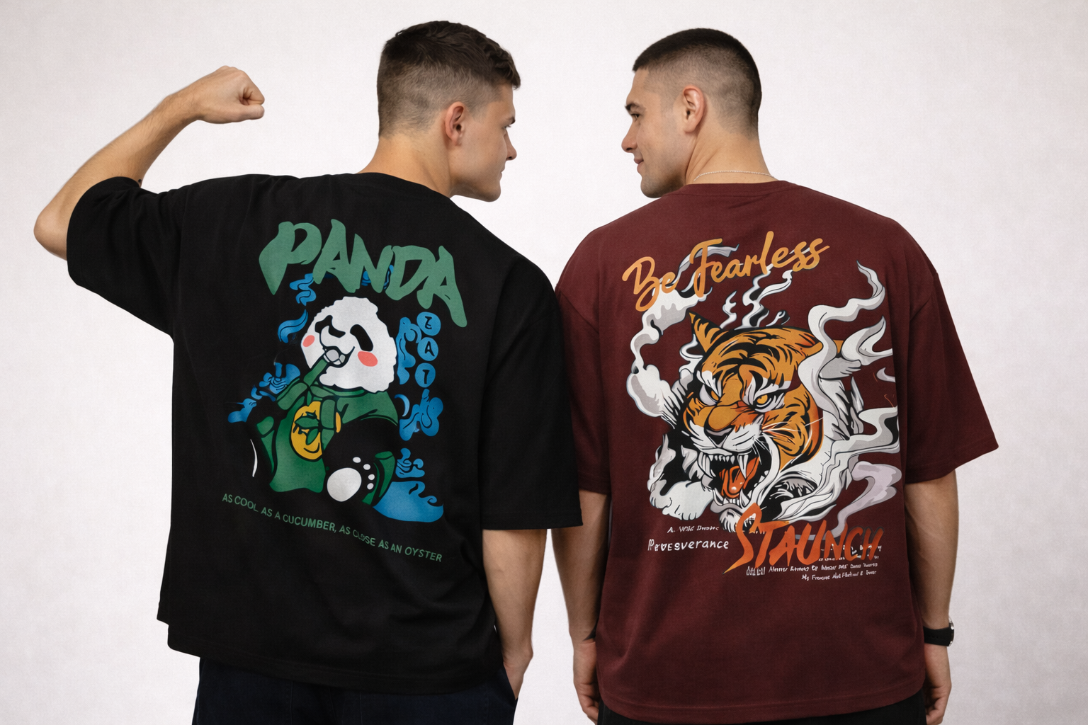 Crazybee <> Pack Of 2 Panda cool & Maroon Fearless