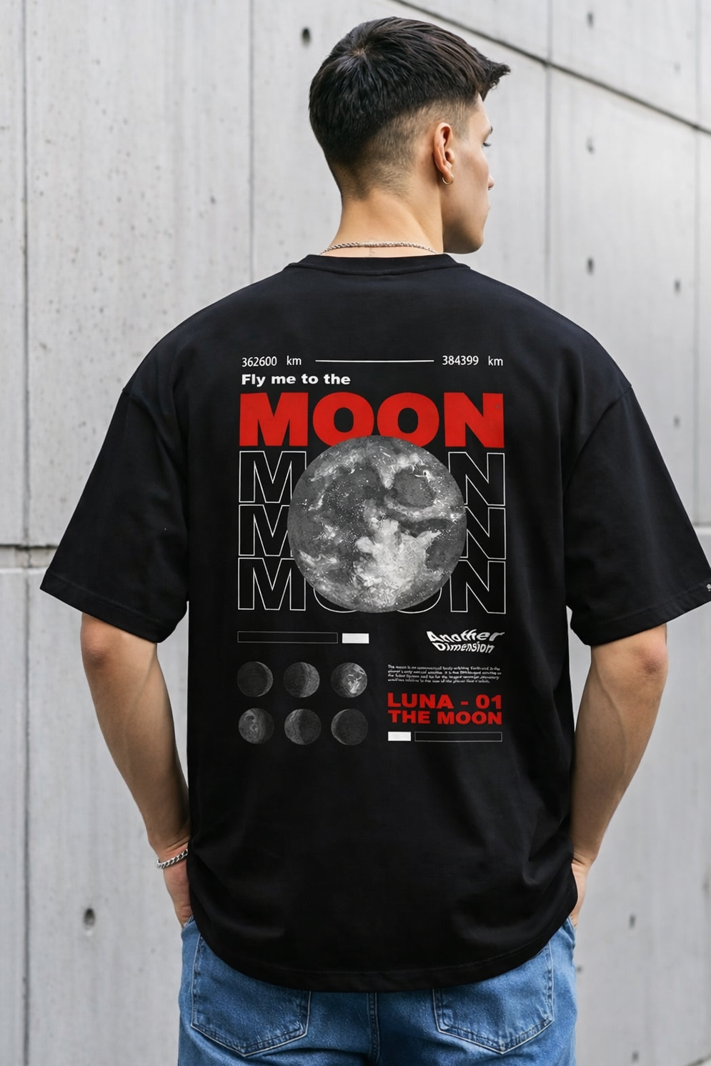 Pack of 2  T-shirts<> Pista Panda & Moon Nasa