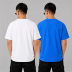 pack of 2 Solid T-shirt- White && Blue