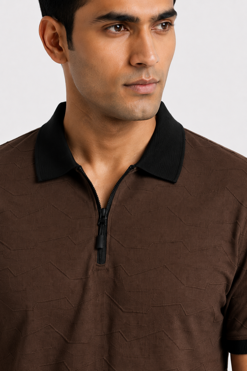 Pack of 2 Polo (Citizen Brown Contrast & Beige Diamond Self) - Deal