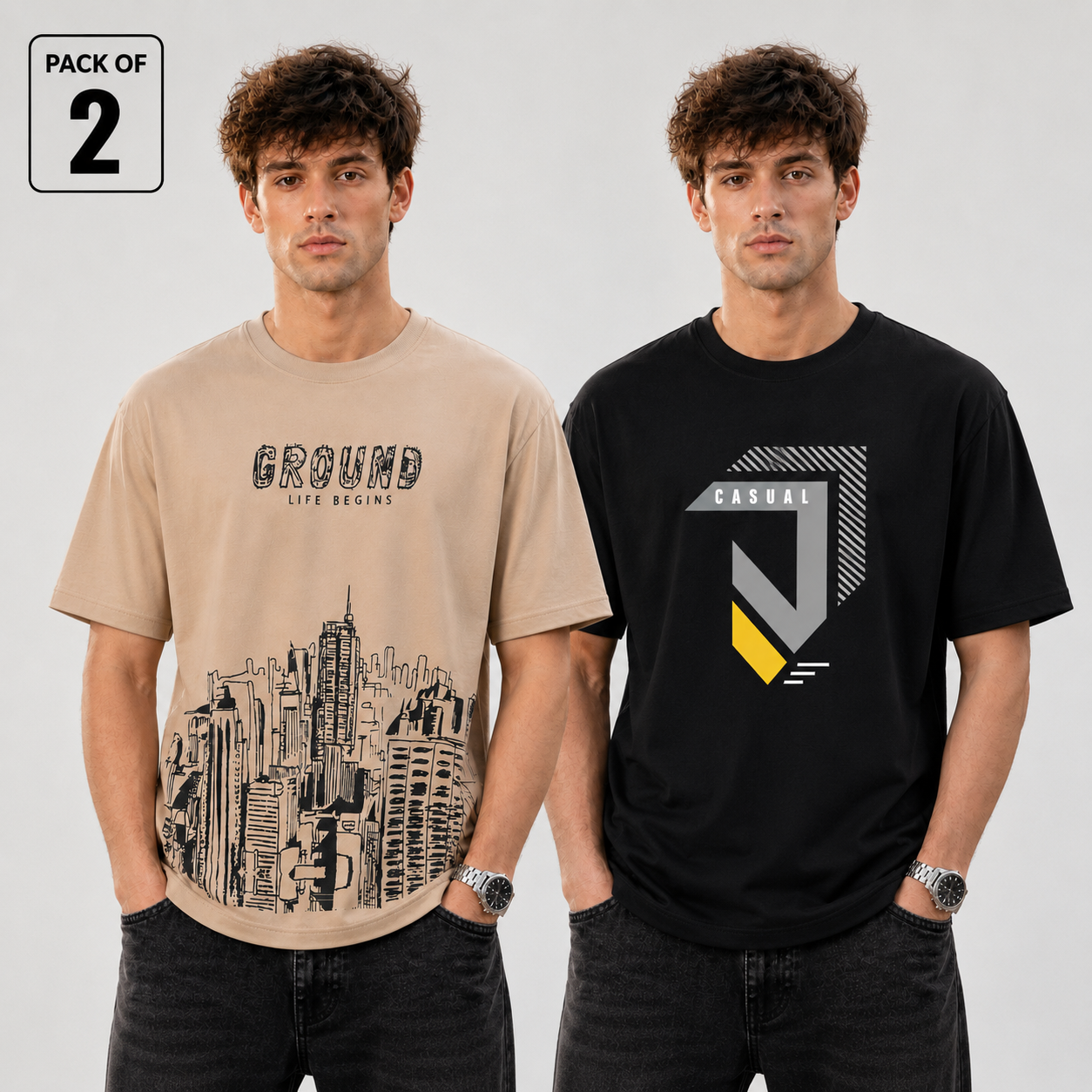 Pack of 2 <> Casual & Bei_Ground