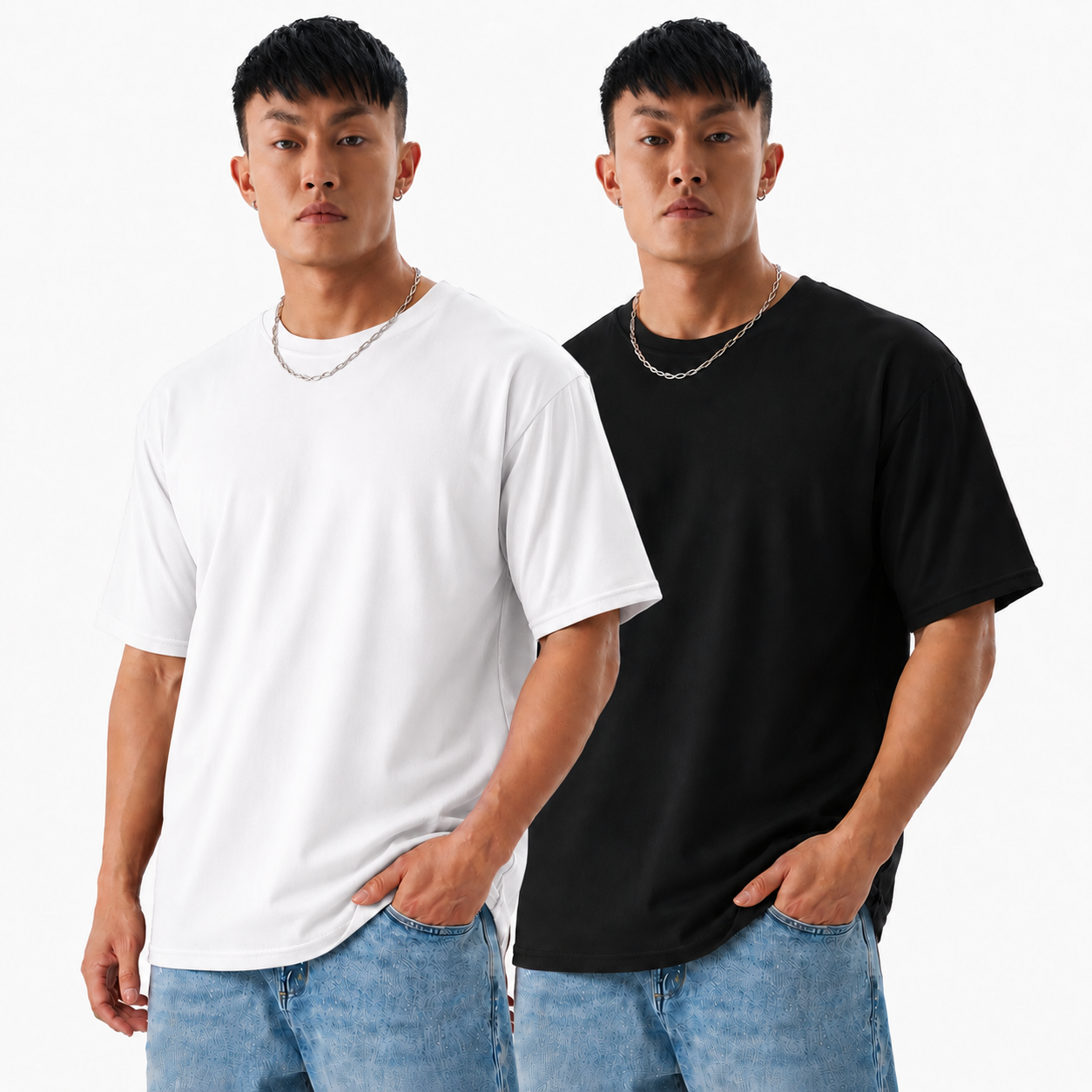 Pack of 2 Plain <> White && Black