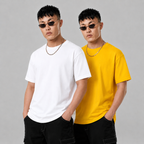Pack of 2 Plain <> White && Yellow