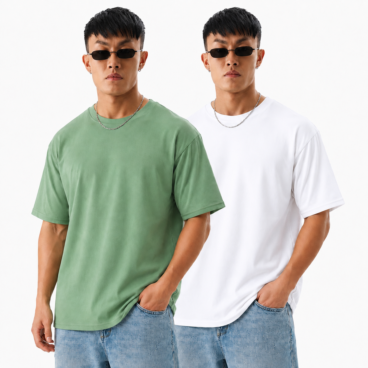 Pack of 2 Plain <> Pista && White