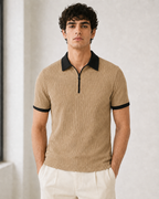 Pack of 2 Polo (Grey_Zipper & Beige_Black)