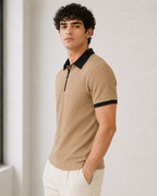 Pack of 2 Polo (Grey_Zipper & Beige_Black)