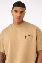 Beige t-shirt for men - MavinClub Crazybee