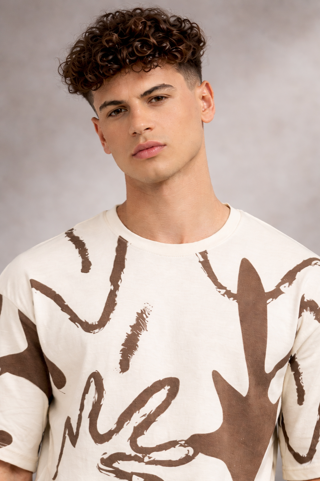 Crazybee <> Off- White All Over Print Brown