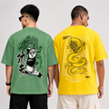 CRAZYBEE<> Pack Of 2 T-shirt- {Pista Panda & Yellow Dragon}