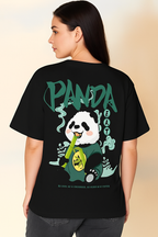Crazybee <> Black Backprint T-shirt <> Panda Cool