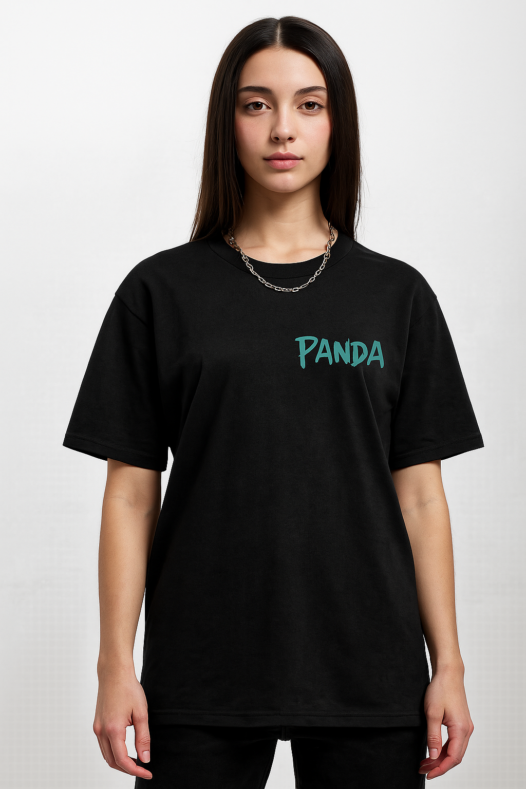 Crazybee <> Black Backprint T-shirt <> Panda Cool