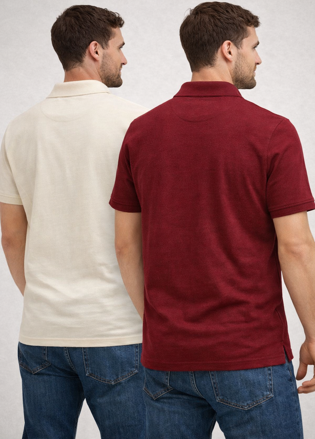 Pack of 2 Offwhite, Maroon t-shirts combo for men - MavinClub