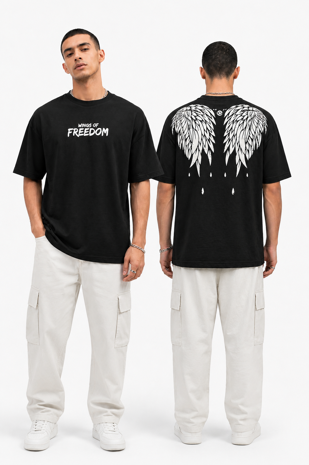 Pack of 2 Tshirt - ( Off_AttackOfTitan & WingsOfFreedom)-Deal