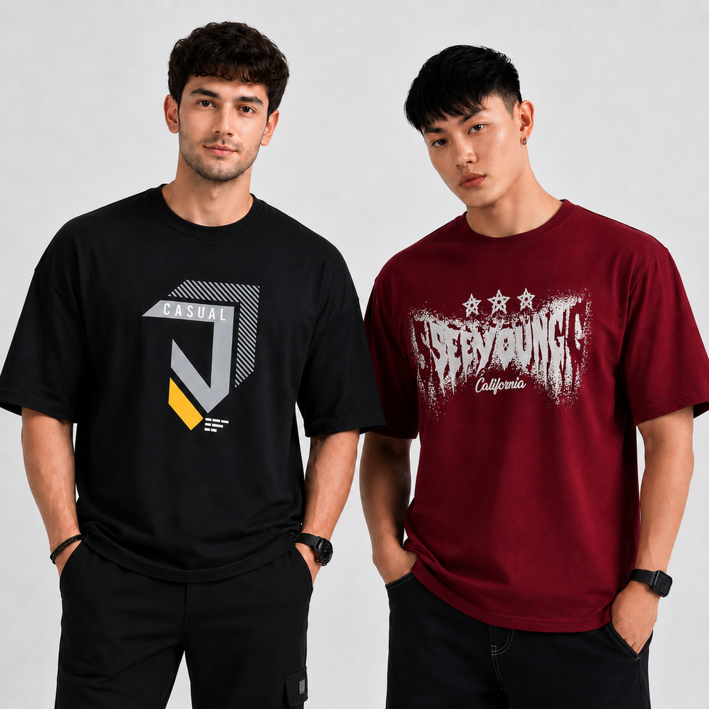 Pack of 2 T-shirt - Causal & Mar_California - Deal
