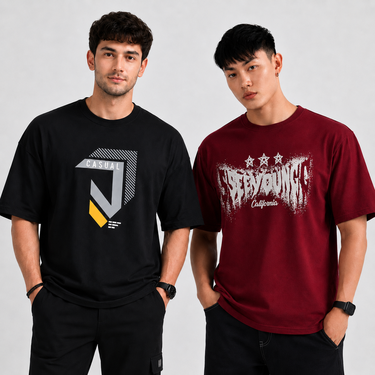 Pack of 2 T-shirt - Causal & Mar_California - Deal