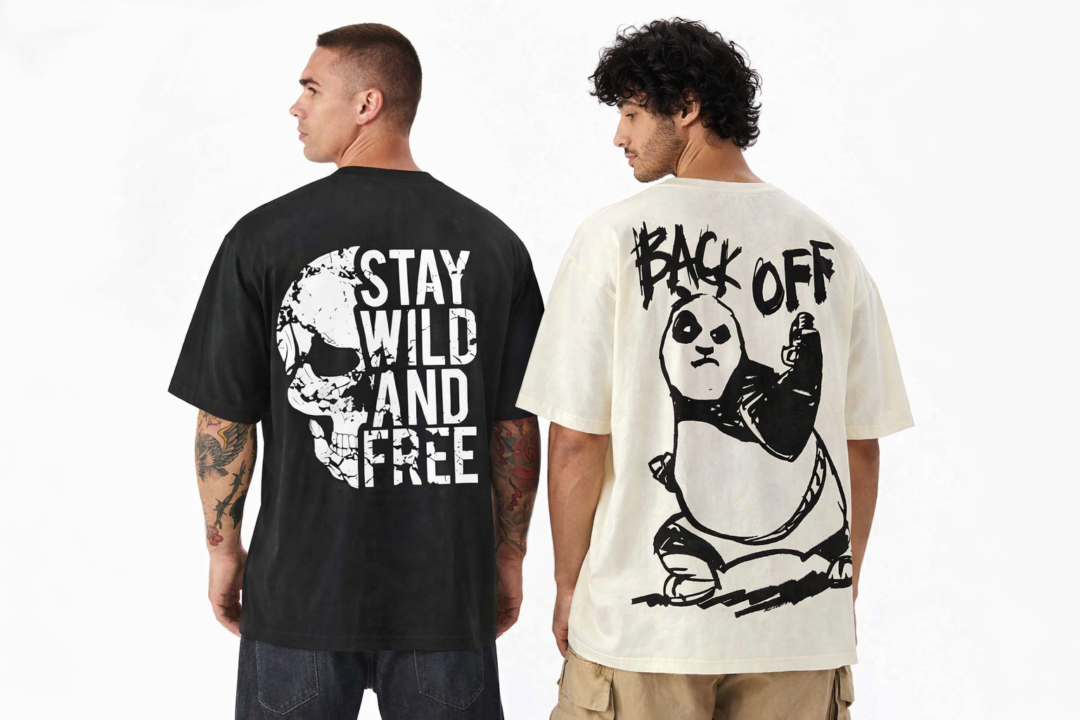 CRAZYBEE <> PACK OF 2 - STAY WILD + Back Off Off White
