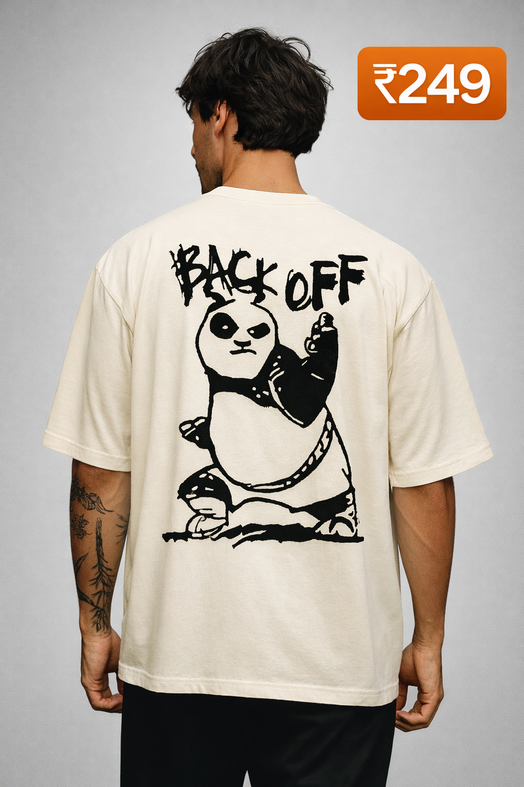 Crazybee Cotton Tshirt >  OFFWhite- KungFu Panda