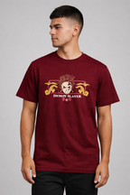 CrazyBee Cotton T-shirt <> Demon Slayer Maroon