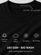 Pack of 2 Plain Tshirt (Off white & Black)