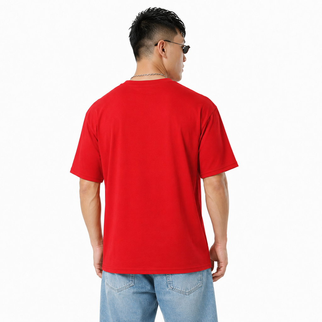 Pack of 2 solid Tshirt  (Red & Grey)