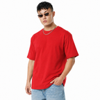 Pack of 2 solid Tshirt  (Red & Grey)